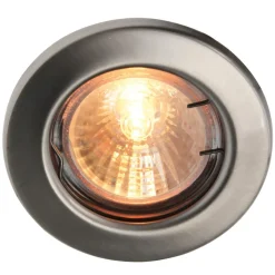 Lavspændings indbygningsspot i stål MR16 fast