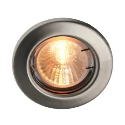 Lavspændings indbygningsspot i stål MR16 fast