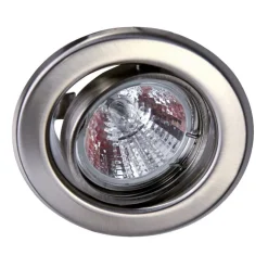 Lavspændings indbygningsspot i stål, drejelig
