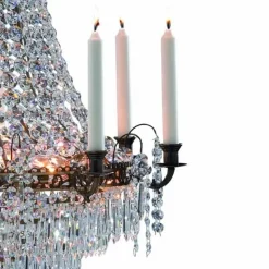 Läckö pragtfuld lysekrone til levende lys, 66 cm