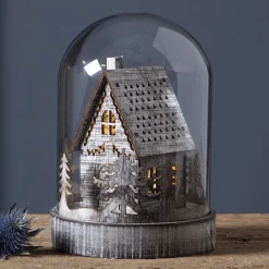 LED dekorationslys Kupol hus, brun