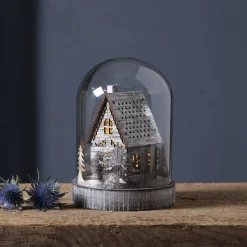 LED dekorationslys Kupol hus, brun