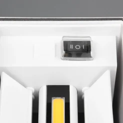 LED genopladelig udendørs væglampe Talent, hvid, bredde 10 cm, sensor