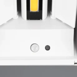 LED genopladelig udendørs væglampe Talent, hvid, bredde 10 cm, sensor