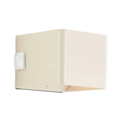 LED genopladelig udendørs væglampe Iseo, beige, bredde 10 cm, sensor