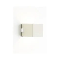 LED genopladelig udendørs væglampe Iseo, beige, bredde 10 cm, sensor