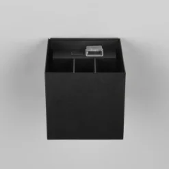 LED genopladelig udendørs væglampe Talent, sort, bredde 10 cm Sensor