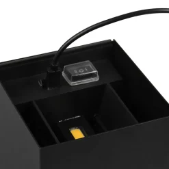 LED genopladelig udendørs væglampe Talent, sort, bredde 10 cm Sensor