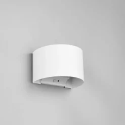 LED genopladelig udendørs væglampe Talent, hvid, bredde 16 cm, sensor