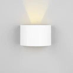 LED genopladelig udendørs væglampe Talent, hvid, bredde 16 cm, sensor