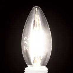 LED glødepære E14 C35 klar 2W 827 180lm dæmpbar