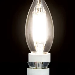 LED glødepære E14 C35 klar 6W 827 720lm dæmpbar