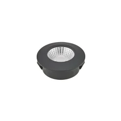 LED indbygningsspot Diled, Ø 6,7 cm, 3.000 K, sort