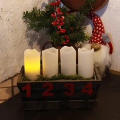 LED lys Candle med fjernbetjening, 4'er sæt, hvid