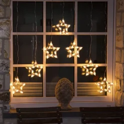 LED lysgardin stjerner 70-flg.