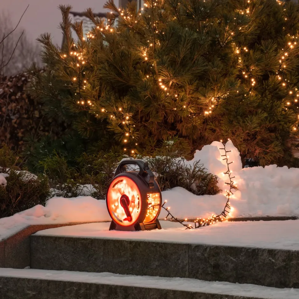 LED lyskæde Compact amber 200 LED'er 4,38 m