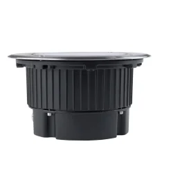 LED nedgravningslampe Gea, Ø 18 cm, 3000K, stål