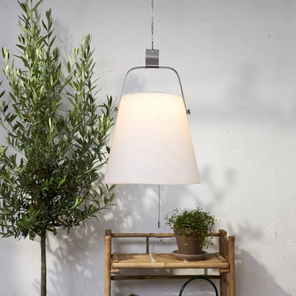 LED solar hængelampe Solia, Ø 28 cm