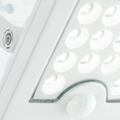 LED solcelle udendørs vægspot Luton Sensor, hvid, bredde 13 cm