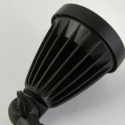 LED spot med jordspyd Spikey, sort, metal, 25 cm, IP54