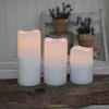 LED stearinlys, sæt med 3 til udendørs