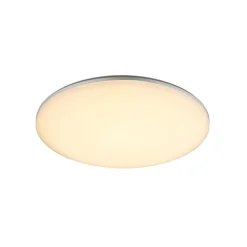 LED udendørs loftslampe Dori, Ø 33 cm, hvid, plast, IP54