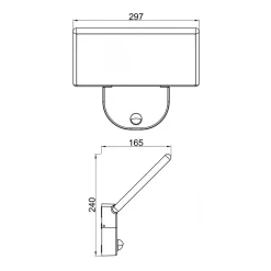 LED udendørs væglampe Alkes L med sensor, 30 cm