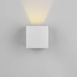 LED udendørs væglampe Talent, titanium-farvet, bredde 10 cm, sensor