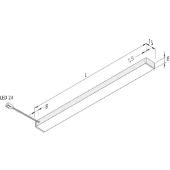 LED underskabslampe Top-Stick FMK, 3.000K, 90cm