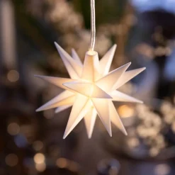 LED-babystjerne, inde, 18-takket, batteri, hvid