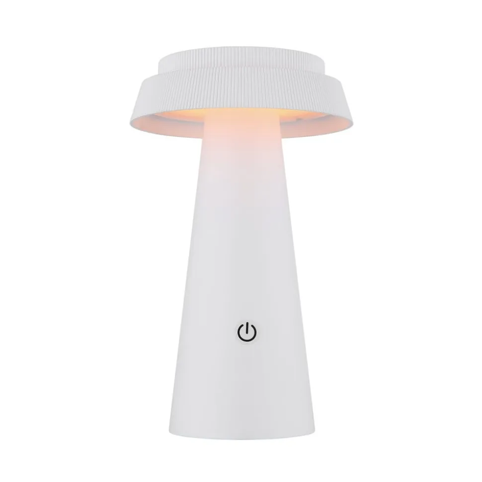 LED-bordlampe 36624, hvid, genopladeligt batteri, CCT, IP54, dæmpbar