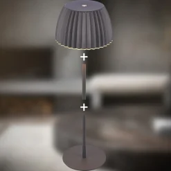 LED-bordlampe Brilo unplugged Riffle, 36 cm, antracit