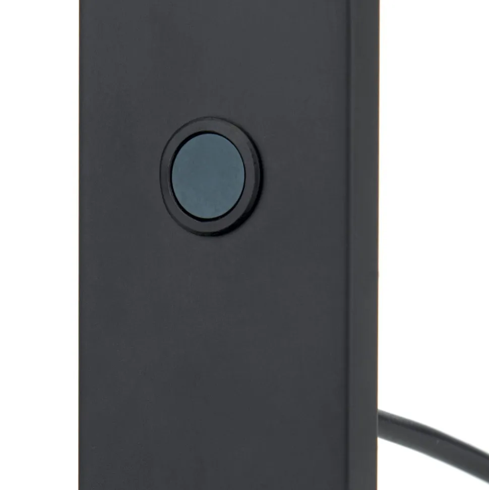 LED-bordlampe Fati, sort, højde 60 cm, aluminium, dæmper