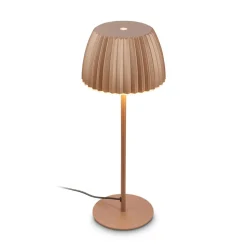 LED-bordlampe Loca, brun, højde 36 cm, metal/plast