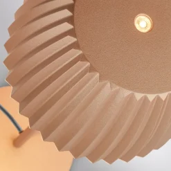 LED-bordlampe Loca, brun, højde 36 cm, metal/plast