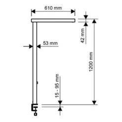 LED-bordlampe MAULjuvis, sort 120 cm dæmpbar klemmefod