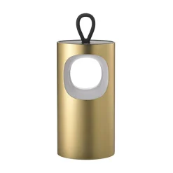 LED-bordlampe med batteri Lunari, guldfarvet 16 cm metal CCT IP44