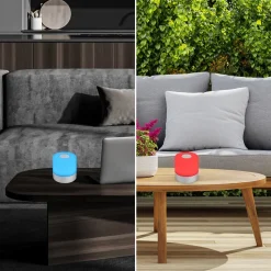 LED-bordlampe Smal, krom, RGBW, plast, 7 cm