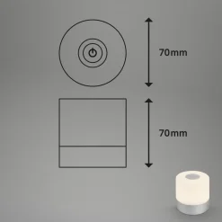 LED-bordlampe Smal, kromfarvet, 2.700K, dæmpbar