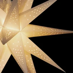 LED-dekolampe papirstjerne, 3D, hvid, dæmpbar