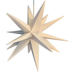 LED-dekostjerne, 18 takker, Ø 25 cm, hvid