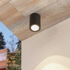 LED-downlight Embla af aluminium IP54, mørkegrå