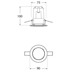 LED-downlight Teresa 90, GU10, CCT, 3,5 W, sort