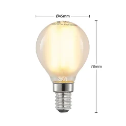 LED-dråbepære E14 4 W 2.700 K mat dæmpes, 5 stk