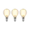 LED-dråbepære E14 4 W 2.700 K mat dæmpes, 3 stk