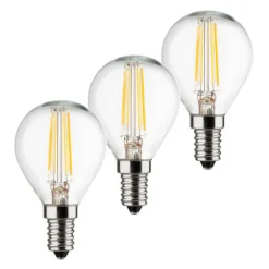 LED-dråbepære E14 4W 2.700K Filament sæt med 3 stk