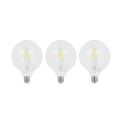 LED-filament E27 6 W 2.700 K G125 Globe klar 3 stk