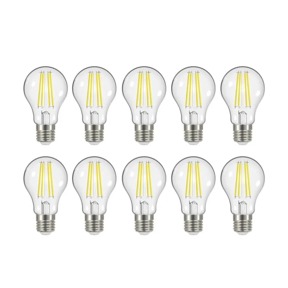 LED-filamentpære E27 3,8 W 830 806 lumen 10 stk