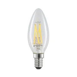 LED-filamentpære E14 4 W 827 kerte, dæmpes, 3 stk