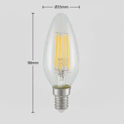 LED-filamentpære E14 4 W 827 3-trins-dæmper, 3 stk